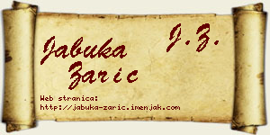 Jabuka Zarić vizit kartica